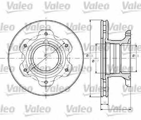 Valeo 187110 Тормозной диск задний вентилируемый 187110: Отличная цена - Купить в Польше на 2407.PL!