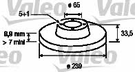Valeo 197011 Rear brake disc, non-ventilated 197011: Buy near me in Poland at 2407.PL - Good price!