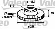 Valeo 197065 Front brake disc ventilated 197065: Buy near me in Poland at 2407.PL - Good price!