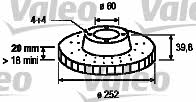 Valeo 197066 Front brake disc ventilated 197066: Buy near me in Poland at 2407.PL - Good price!