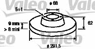 Valeo 197106 Rear brake disc, non-ventilated 197106: Buy near me in Poland at 2407.PL - Good price!