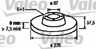 Valeo 197128 Rear brake disc, non-ventilated 197128: Buy near me in Poland at 2407.PL - Good price!