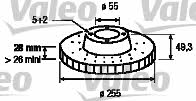 Valeo 197148 Front brake disc ventilated 197148: Buy near me in Poland at 2407.PL - Good price!
