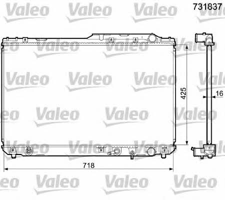 Valeo 731837 Radiator, engine cooling 731837: Buy near me in Poland at 2407.PL - Good price!