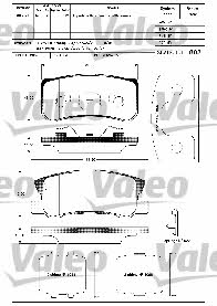 Valeo 601321 Brake Pad Set, disc brake 601321: Buy near me in Poland at 2407.PL - Good price!