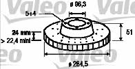 Valeo 197207 Тормозной диск передний вентилируемый 197207: Отличная цена - Купить в Польше на 2407.PL!