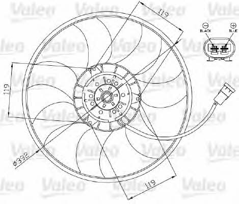 Valeo 696013 Hub, engine cooling fan wheel 696013: Buy near me in Poland at 2407.PL - Good price!