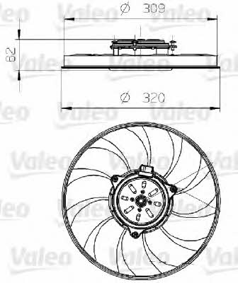 Valeo 696024 Hub, engine cooling fan wheel 696024: Buy near me in Poland at 2407.PL - Good price!