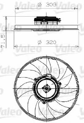 Valeo 696027 Hub, engine cooling fan wheel 696027: Buy near me in Poland at 2407.PL - Good price!