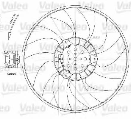 Valeo 696028 Hub, engine cooling fan wheel 696028: Buy near me in Poland at 2407.PL - Good price!
