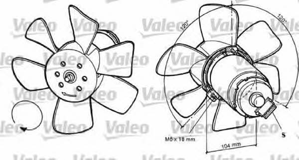 Valeo 696031 Hub, engine cooling fan wheel 696031: Buy near me in Poland at 2407.PL - Good price!