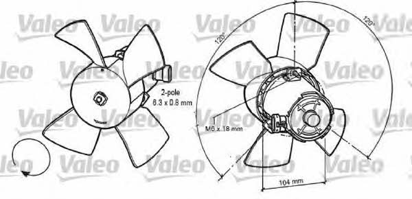 Valeo 696035 Hub, engine cooling fan wheel 696035: Buy near me in Poland at 2407.PL - Good price!