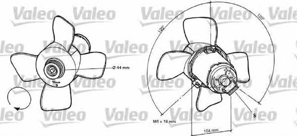 Valeo 696038 Hub, engine cooling fan wheel 696038: Buy near me in Poland at 2407.PL - Good price!