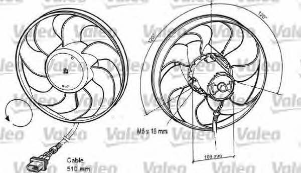 Valeo 696042 Hub, engine cooling fan wheel 696042: Buy near me in Poland at 2407.PL - Good price!