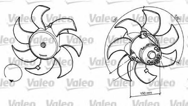 Valeo 696049 Hub, engine cooling fan wheel 696049: Buy near me in Poland at 2407.PL - Good price!