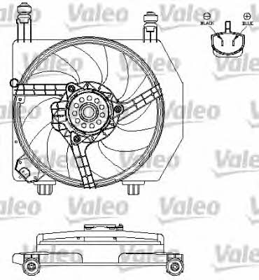 Valeo 696160 Radiator cooling fan motor 696160: Buy near me in Poland at 2407.PL - Good price!