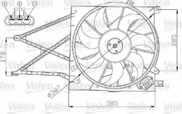 Valeo 696173 Hub, engine cooling fan wheel 696173: Buy near me at 2407.PL in Poland at an Affordable price!