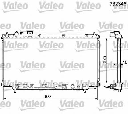Valeo 732345 Радиатор охлаждения двигателя 732345: Отличная цена - Купить в Польше на 2407.PL!