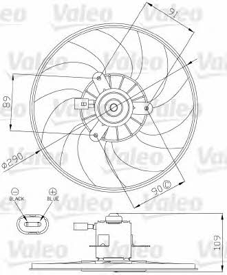 Valeo 696286 Hub, engine cooling fan wheel 696286: Buy near me in Poland at 2407.PL - Good price!