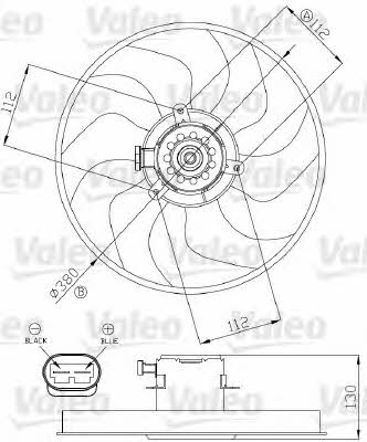 Valeo 696288 Hub, engine cooling fan wheel 696288: Buy near me in Poland at 2407.PL - Good price!