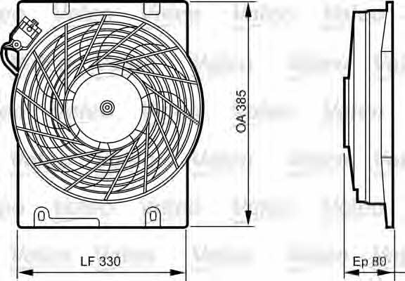 Valeo 696355 Hub, engine cooling fan wheel 696355: Buy near me in Poland at 2407.PL - Good price!