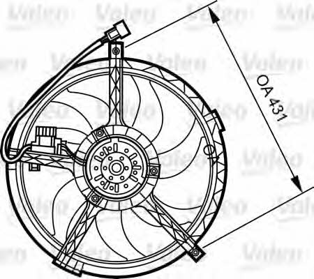 Valeo 696377 Radiator cooling fan motor 696377: Buy near me in Poland at 2407.PL - Good price!