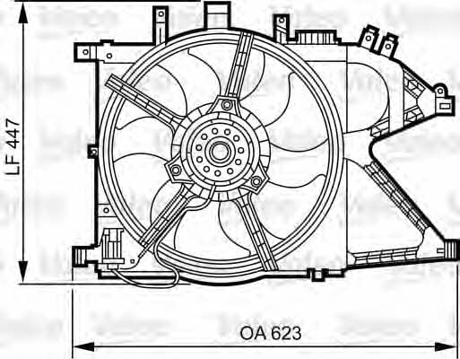 Valeo 696382 Support, cooling fan 696382: Buy near me in Poland at 2407.PL - Good price!