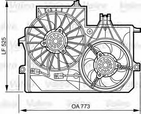 Valeo 696384 Hub, engine cooling fan wheel 696384: Buy near me in Poland at 2407.PL - Good price!