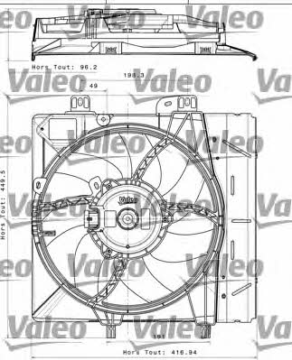 Valeo 696393 Hub, engine cooling fan wheel 696393: Buy near me in Poland at 2407.PL - Good price!