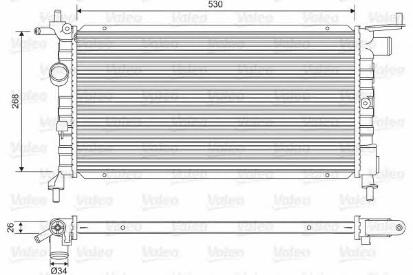 Valeo 732606 Radiator, engine cooling 732606: Buy near me in Poland at 2407.PL - Good price!