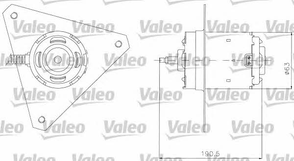 Valeo 698306 Двигатель вентилятора охлаждения радиатора 698306: Отличная цена - Купить в Польше на 2407.PL!