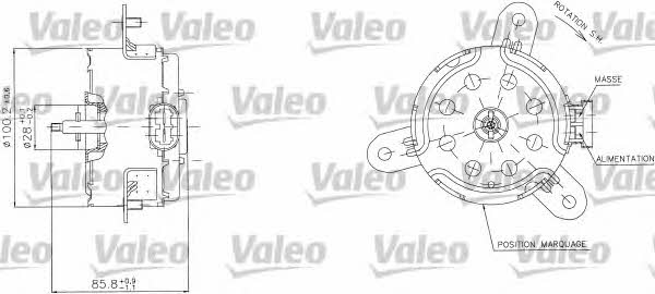 Valeo 698408 Radiator cooling fan motor 698408: Buy near me in Poland at 2407.PL - Good price!