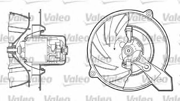 Valeo 698434 Fan assy - heater motor 698434: Buy near me in Poland at 2407.PL - Good price!