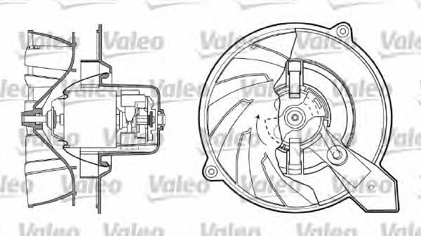 Valeo 698435 Fan assy - heater motor 698435: Buy near me in Poland at 2407.PL - Good price!