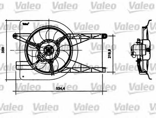 Valeo 698493 Radiator cooling fan motor 698493: Buy near me in Poland at 2407.PL - Good price!