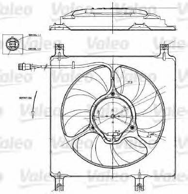 Valeo 698552 Radiator cooling fan motor 698552: Buy near me in Poland at 2407.PL - Good price!
