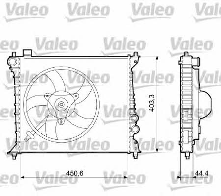 Valeo 733074 Radiator, engine cooling 733074: Buy near me in Poland at 2407.PL - Good price!