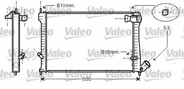 Valeo 734455 Radiator, engine cooling 734455: Buy near me in Poland at 2407.PL - Good price!