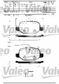 Valeo 598407 Brake Pad Set, disc brake 598407: Buy near me in Poland at 2407.PL - Good price!