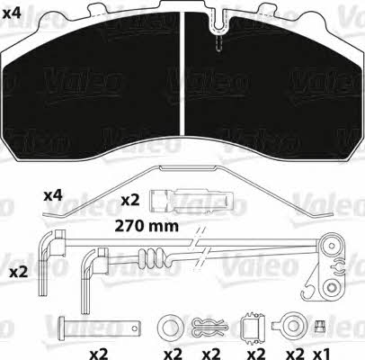 Valeo 882202 Brake Pad Set, disc brake 882202: Buy near me in Poland at 2407.PL - Good price!