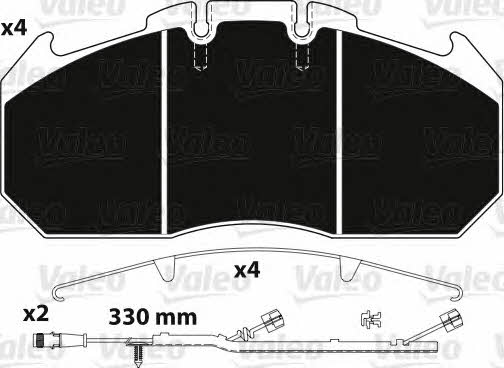 Valeo 882219 Brake Pad Set, disc brake 882219: Buy near me in Poland at 2407.PL - Good price!