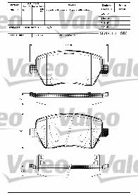 Valeo 598847 Brake Pad Set, disc brake 598847: Buy near me in Poland at 2407.PL - Good price!