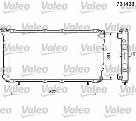 Valeo 731438 Radiator, engine cooling 731438: Buy near me in Poland at 2407.PL - Good price!