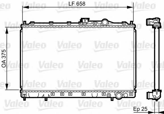 Valeo 731451 Радиатор охлаждения двигателя 731451: Отличная цена - Купить в Польше на 2407.PL!