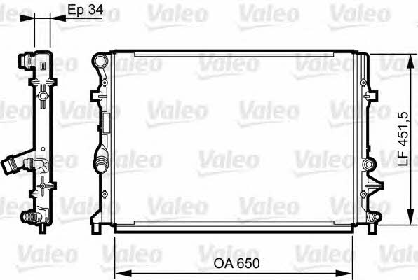 Valeo 735280 Радіатор охолодження двигуна 735280: Приваблива ціна - Купити у Польщі на 2407.PL!