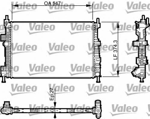 Valeo 735466 Radiator, engine cooling 735466: Buy near me in Poland at 2407.PL - Good price!