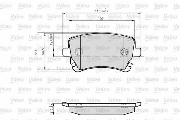 Valeo 872326 Brake Pad Set, disc brake 872326: Buy near me in Poland at 2407.PL - Good price!