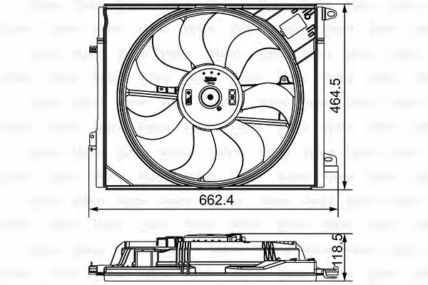 Valeo 696881 Radiator cooling fan motor 696881: Buy near me in Poland at 2407.PL - Good price!