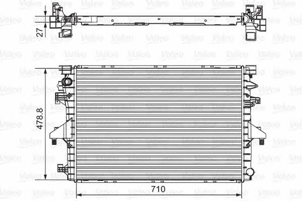 Valeo 701654 Radiator, engine cooling 701654: Buy near me at 2407.PL in Poland at an Affordable price!