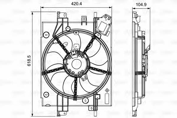 Valeo 696550 Hub, engine cooling fan wheel 696550: Buy near me in Poland at 2407.PL - Good price!